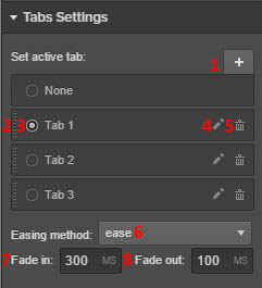 Figure 11:  Tabs settings