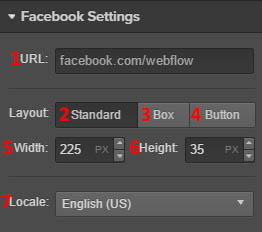 Figure 15:  Facebook settings