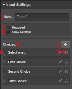 Figure 9:  Select settings