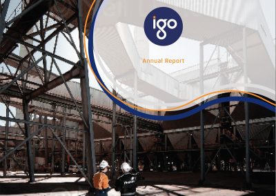 IGO annual report design Perth